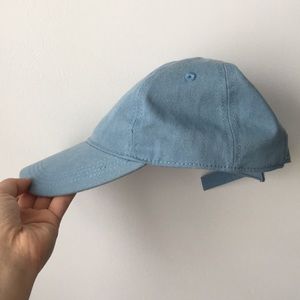 Plain blue baseball cap